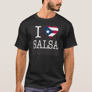 T-shirt I noir 2 de SALSA de coeur de P.R.