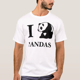 T-shirt I pandas de coeur