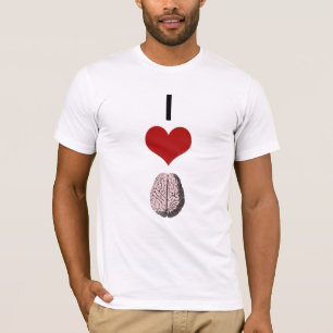 T-shirt I pièce en t de zombi de cerveaux de coeur