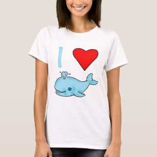 T-shirt I produits de baleines de coeur