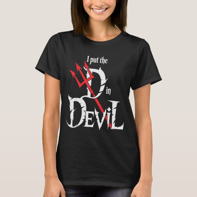 T-shirt I Put D In Devil Halloween Funny Couple Halloween  (Devant)