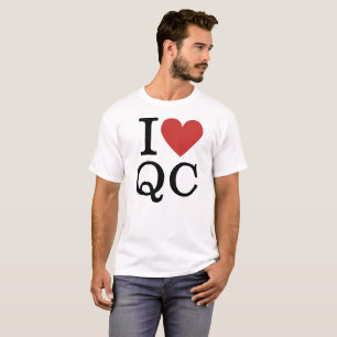 T-shirt I ❤️ QC Contrôle de la qualité pour les employés C