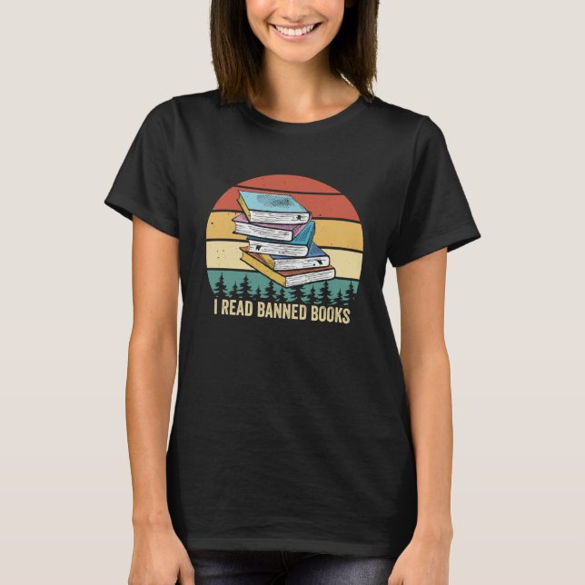 T-shirt I read Banned Book  Retro Vintage (Devant)