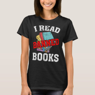T-shirt I Read Banned Books - Bookworm Books amoureux de l