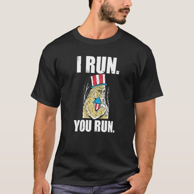 T-shirt I Run You Run Firework Usa (Devant)