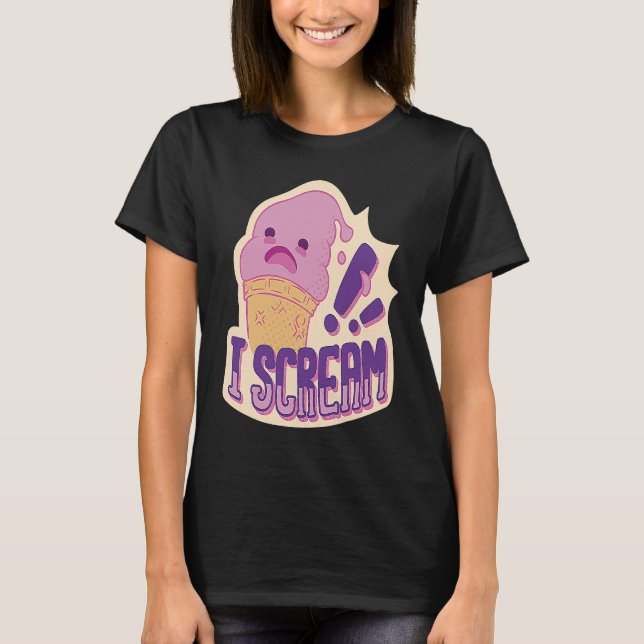 T-shirt I Scream   Ice Cream (Devant)