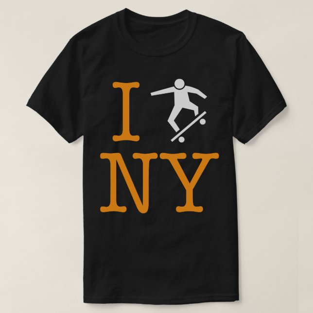 T-shirt I Skate New York Skateboarding NYC ou Die (Design devant)