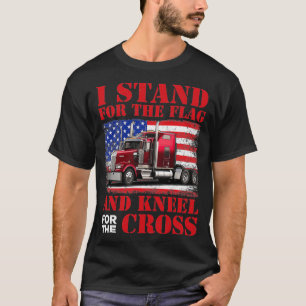 T-shirt I Stand For The Flag And Kneel Cross