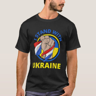 T-shirt I Stand with Ukraine Support Ukrainian American US