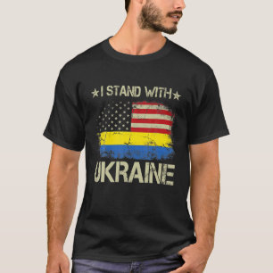 T-shirt I Stand with Ukraine Support Ukrainian American US