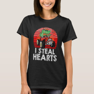 T-shirt I Steal Hearts Valentines Day Love Rex Dinosaur Ri