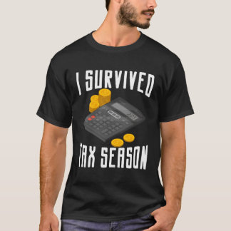 T-shirt I Survied Tax Season Comptable Cpa Bookkeeper Au