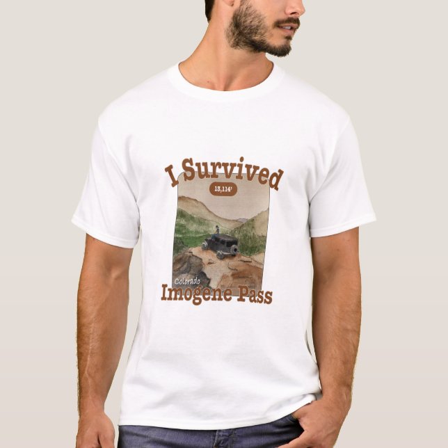 T-shirt I Survive Imogene Pass, Colorado (Devant)