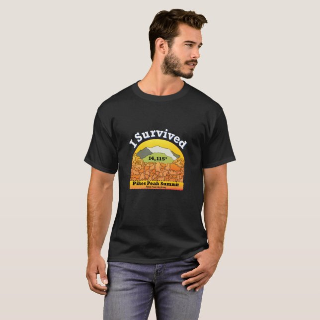 T-shirt I Survive Pikes Peak Sommet (Devant entier)