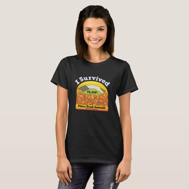 T-shirt I Survive Pikes Peak Sommet (Devant entier)