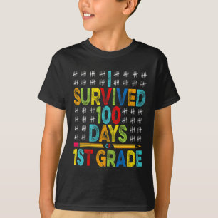 T-shirt I Survived 100 Jours de 1ère année 100e Jour de Sc