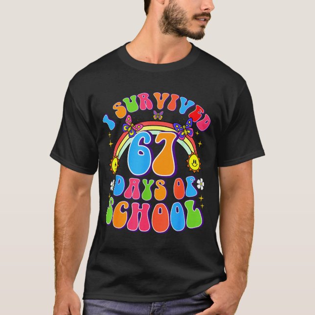 T-shirt I Survived 67 Days Of School Funny 67 Teachers Stu (Devant)