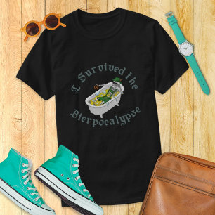 T-shirt I Survived Bierpocalypse Tee for Beer Fest Fans