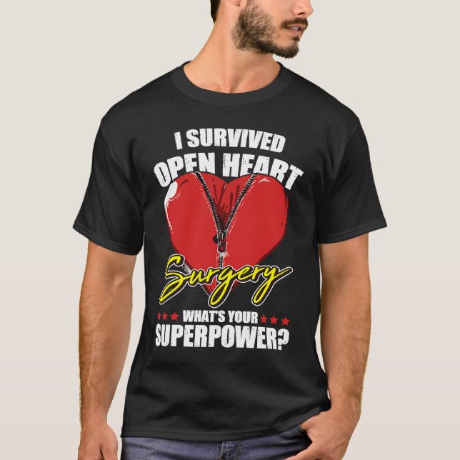 T-shirt I Survived Open Heart Surgery Recovery For Patient (Devant)