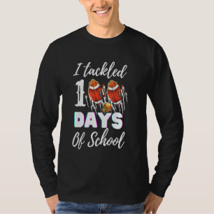 T-shirt I Tackled 100 Day Of School Football Boy 100th Day