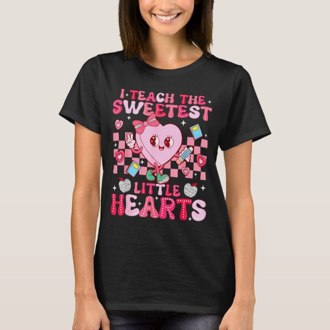 T-shirt I Teach The Sweetest Little Heart Teacher Valentin (Devant)