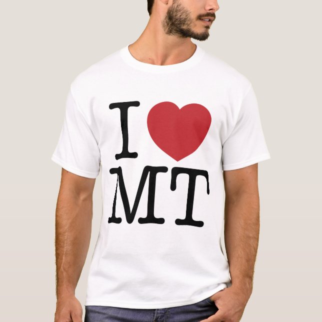T-shirt I tee - shirts d'état de la TA du Montana d'amour (Devant)