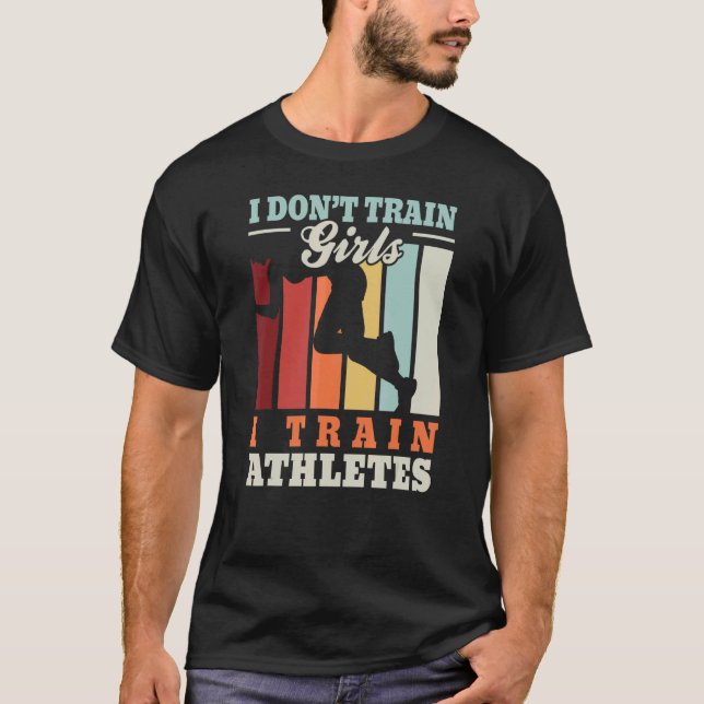 T-shirt I train athletes u2013 Marathon trainer marathoner (Devant)