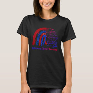 T-shirt I Wear Blue & Red For Pulmonary Fibrosis Awareness