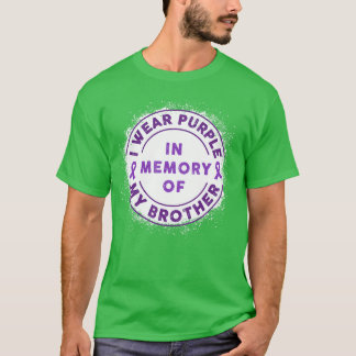 T-shirt I Wear For My Brother Purple Ribbon Overdose Aware