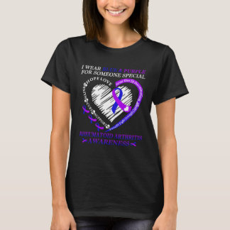 T-shirt I Wear Purple & Blue For Rheumatoid Arthritis Warr