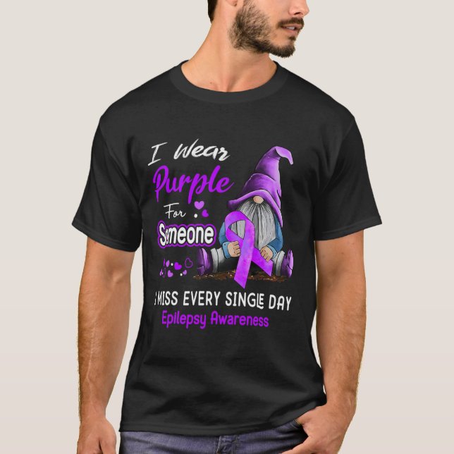 T-shirt I Wear Purple For Epilepsy Awareness  (Devant)
