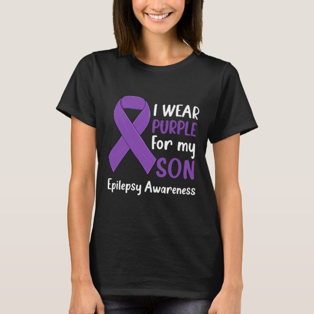 T-shirt I Wear Purple For My Son Epilepsy Awareness Epilep (Devant)