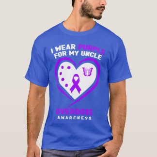 T-shirt I Wear Purple For My Uncle Overdose Awareness Long