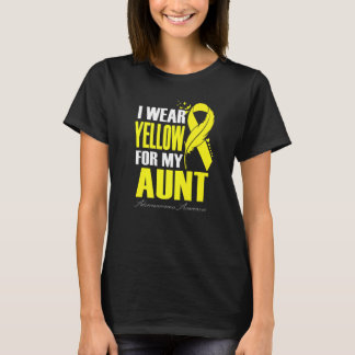 T-shirt I Wear Yellow For My Aunt Adenosarcoma Awareness F