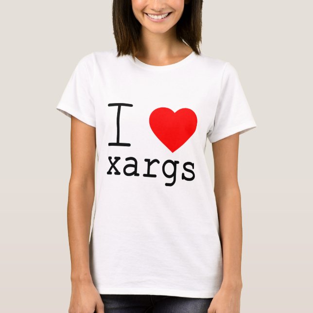T-shirt I ❤️ xargs (Devant)
