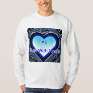 T-shirt IA : Technologie avec cœur Hommes Manches Longues