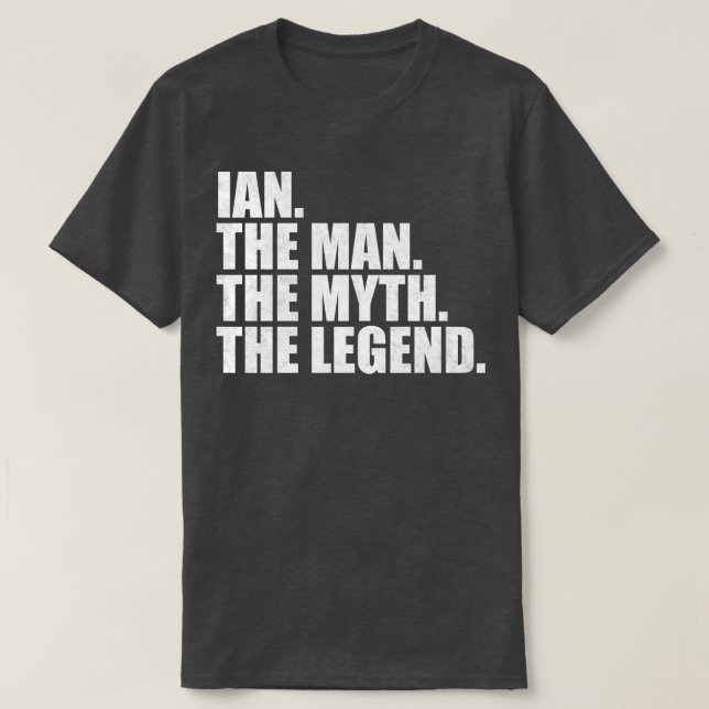 T-shirt Ian Nom Ian Ian Nom Ian nom donné (Design devant)