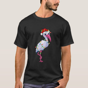 T-shirt Ibis Oiseau Amant Éclairage Xmas Santa Hat Ibis