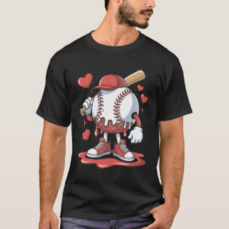 T-shirt Ice Cream Baseball Drip Melting Character Art Ice