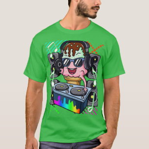 T-shirt Ice Cream Cone DJ Dance Musique Hip hop électroniq