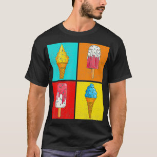 T-shirt Ice Cream Lover Summer Dessert Sprinkles Pop Art I