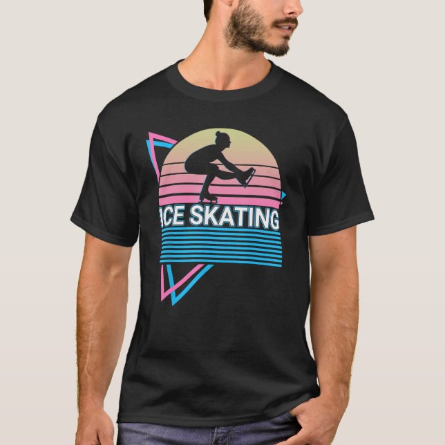 T-shirt Ice Skating Retro (Devant)