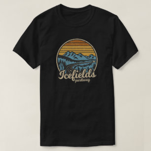 T-shirt Icefields Parcours Alberta Canada Retro