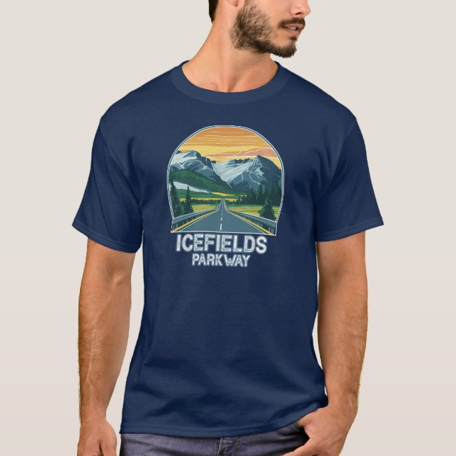 T-shirt Icefields Parcours Alberta Canada Vista (Devant)