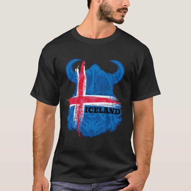 T-shirt Iceland Flag Soccer Shirt Icelandic Football Fan T (Devant)