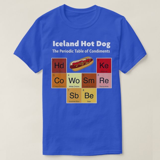 T-shirt Iceland Hot Dog Viking Cuisine Reykjavik Remoulade (Design devant)