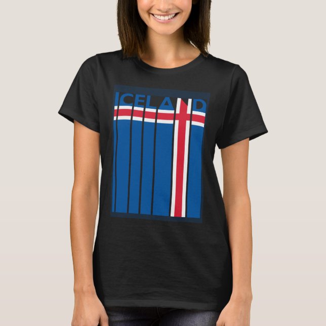 T-shirt Iceland Vintage Icelandic Flag Vacation (Devant)
