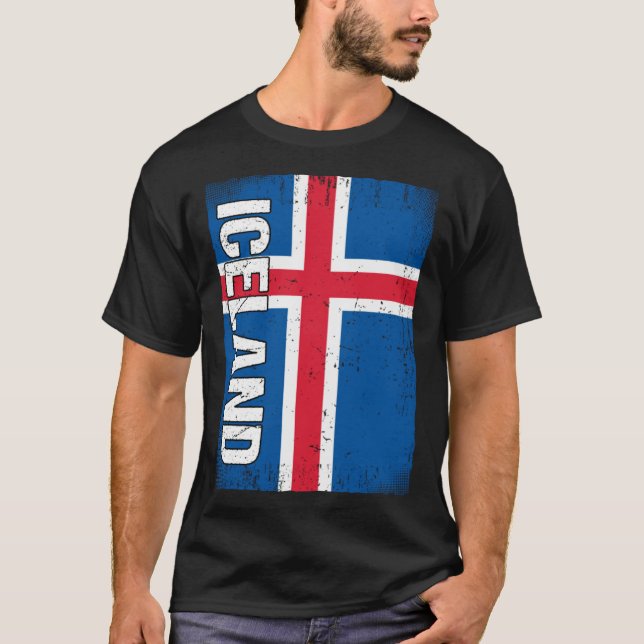 T-shirt Icelander Flag Iceland (Devant)