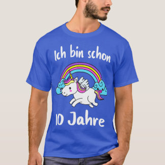 T-shirt Ich bin schon 10 Jahre alt Einhorn Mdchen Annivers