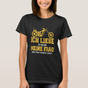 T-shirt Ich Liebe Meine Frau Wheelie Evolution Biker Styl